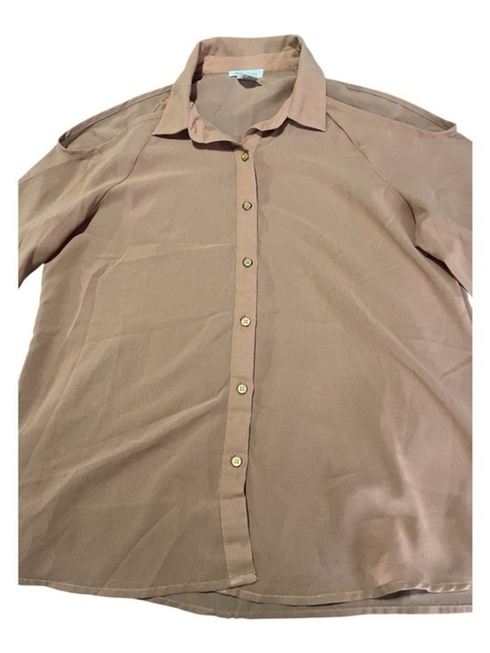 Women's Button-Front Blouse in Dusty Rose